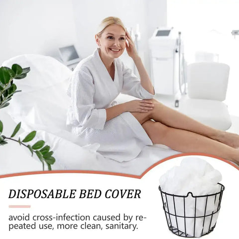 30 Pieces Disposable Bed Sheet Wholesale Beauty Salon Special Travel Breathable Non-Woven Fabric Hole Disposable Hotel