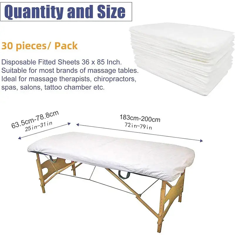 30 Pieces Disposable Bed Sheet Wholesale Beauty Salon Special Travel Breathable Non-Woven Fabric Hole Disposable Hotel