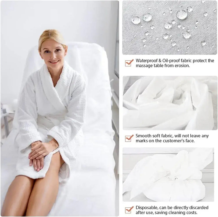 30 Pieces Disposable Bed Sheet Wholesale Beauty Salon Special Travel Breathable Non-Woven Fabric Hole Disposable Hotel