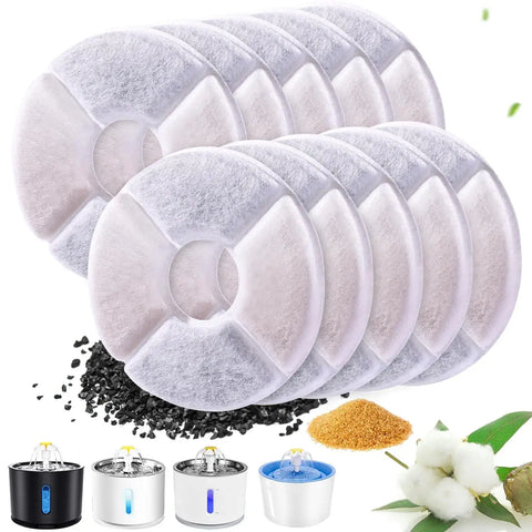 4/6/8/12PC Replacement Filters For Pet Water Dispensers Activated Carbon Replacement Filters Dog And Useful Cat