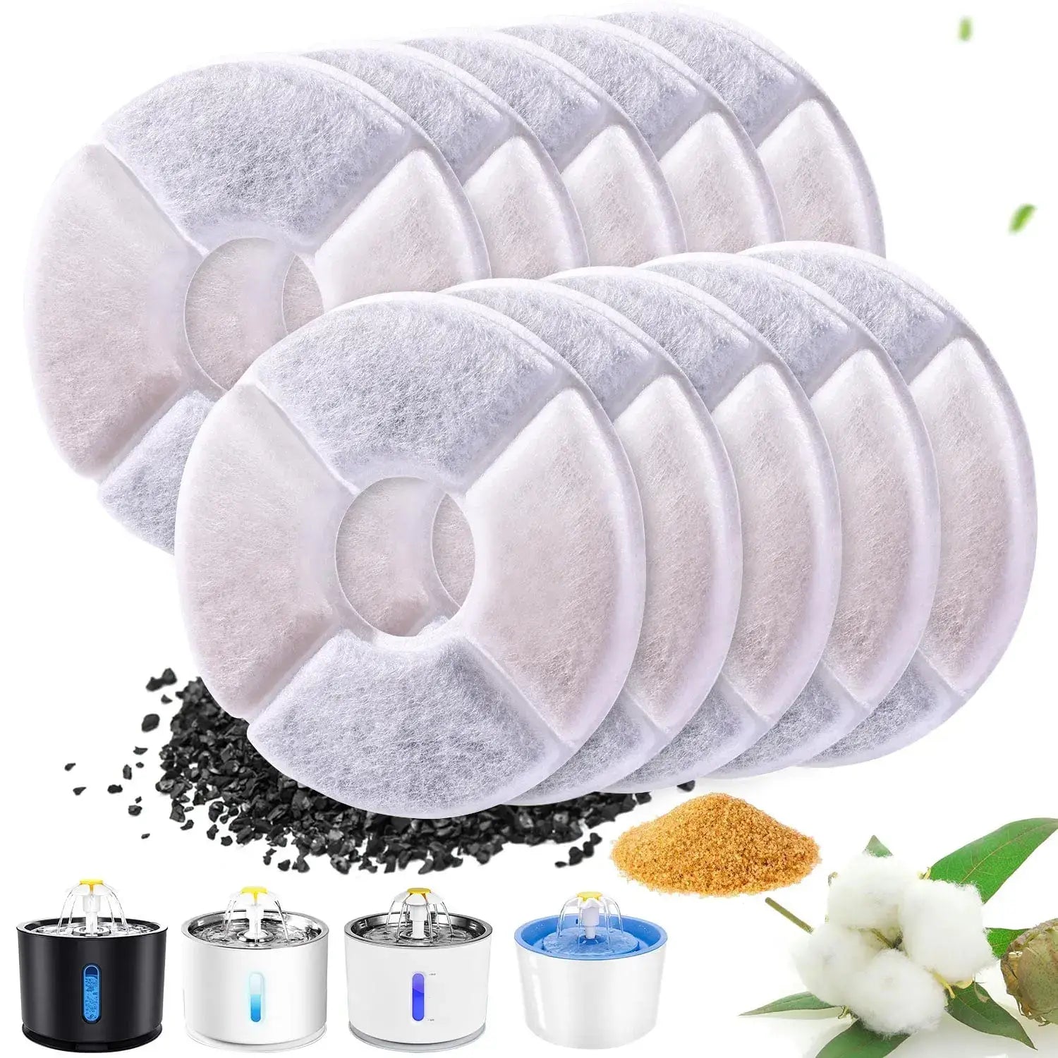 4/6/8/12PC Replacement Filters For Pet Water Dispensers Activated Carbon Replacement Filters Dog And Useful Cat