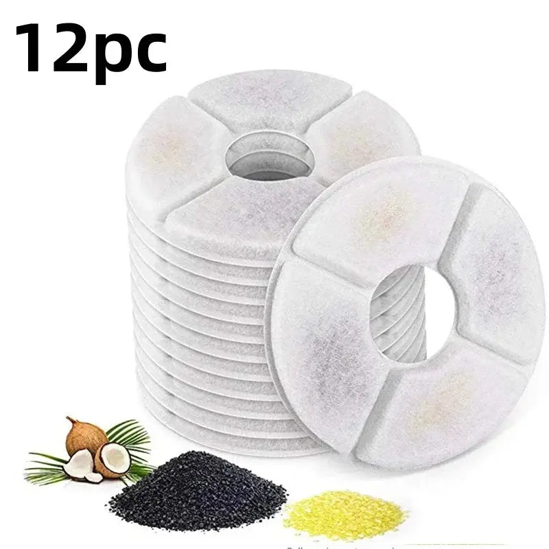 4/6/8/12PC Replacement Filters For Pet Water Dispensers Activated Carbon Replacement Filters Dog And Useful Cat
