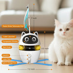 4-in-1 Rechargeable Cat Laser Toy Indoor Electric Interactive Multifunctional Toys Adjustable Laser and 2 Auto Ring