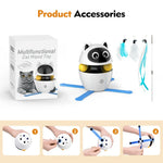 4-in-1 Rechargeable Cat Laser Toy Indoor Electric Interactive Multifunctional Toys Adjustable Laser and 2 Auto Ring