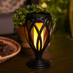 4-Piece Solar Light,Outdoor Hanging 3-in-1 Pathway Torch Lights with Flickering Flame Auto Landscape Lights for Garden