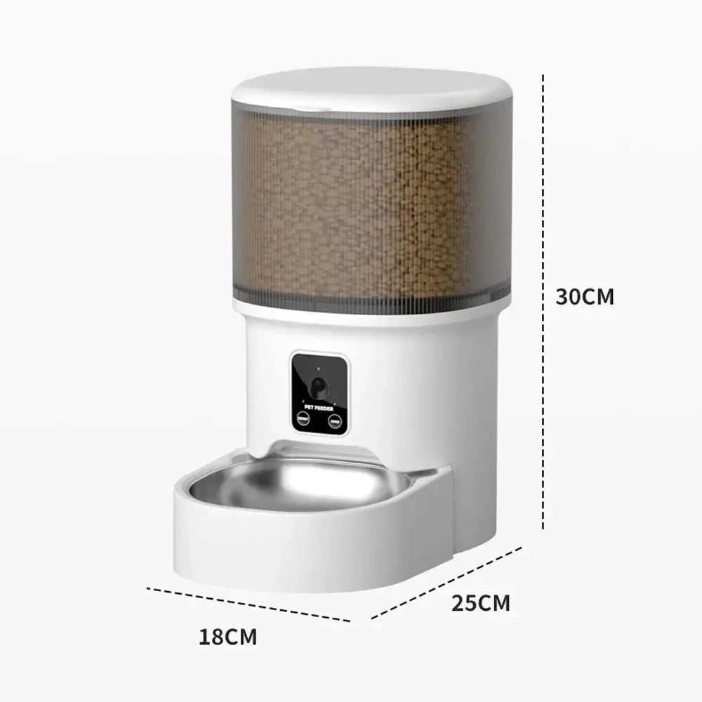 4L Automatic Cat Feeder with WiFi Smart Pet Feeder for Dogs Cats Intelligent Food Dispenser Timed Quantitative Feeding