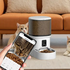 4L Automatic Cat Feeder with WiFi Smart Pet Feeder for Dogs Cats Intelligent Food Dispenser Timed Quantitative Feeding