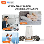 4L Automatic Pet Feeder for1/2Cats,WiFi Smart Feed Automatic Pet Feeder for Cats& Dogs,Timed Pet Food Dispenser with