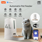 4L Automatic Pet Feeder for1/2Cats,WiFi Smart Feed Automatic Pet Feeder for Cats& Dogs,Timed Pet Food Dispenser with