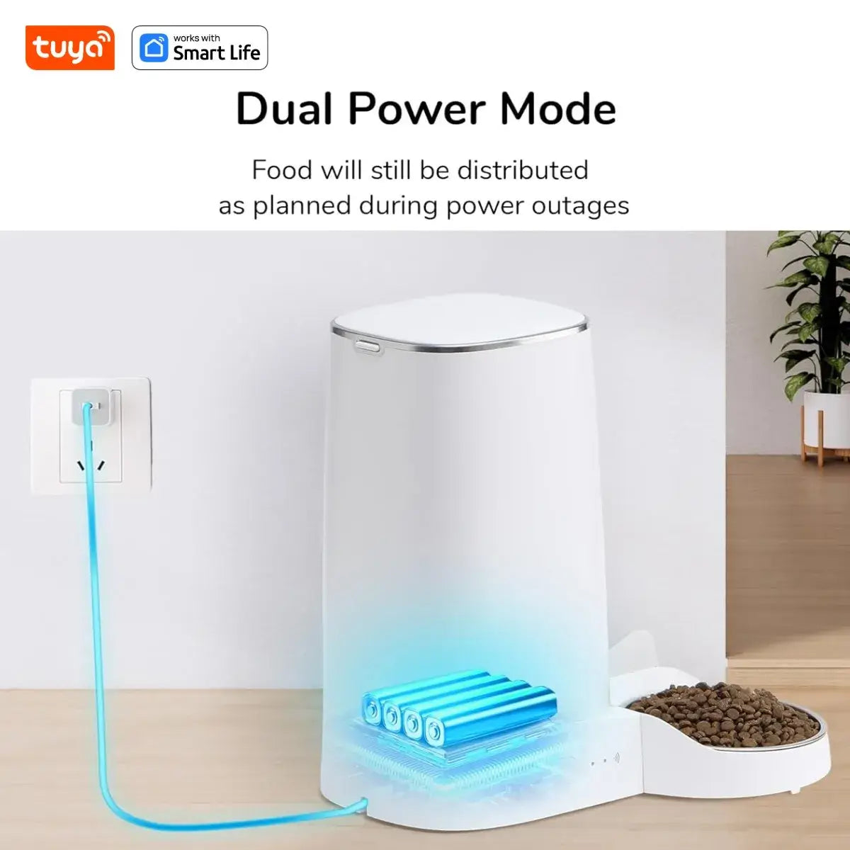 4L Automatic Pet Feeder for1/2Cats,WiFi Smart Feed Automatic Pet Feeder for Cats& Dogs,Timed Pet Food Dispenser with