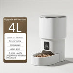 4L Intelligent Pet Feeder WiFi Automatic Food Dispenser Smart Timing Feeding Device With Button Control Pet Feeder