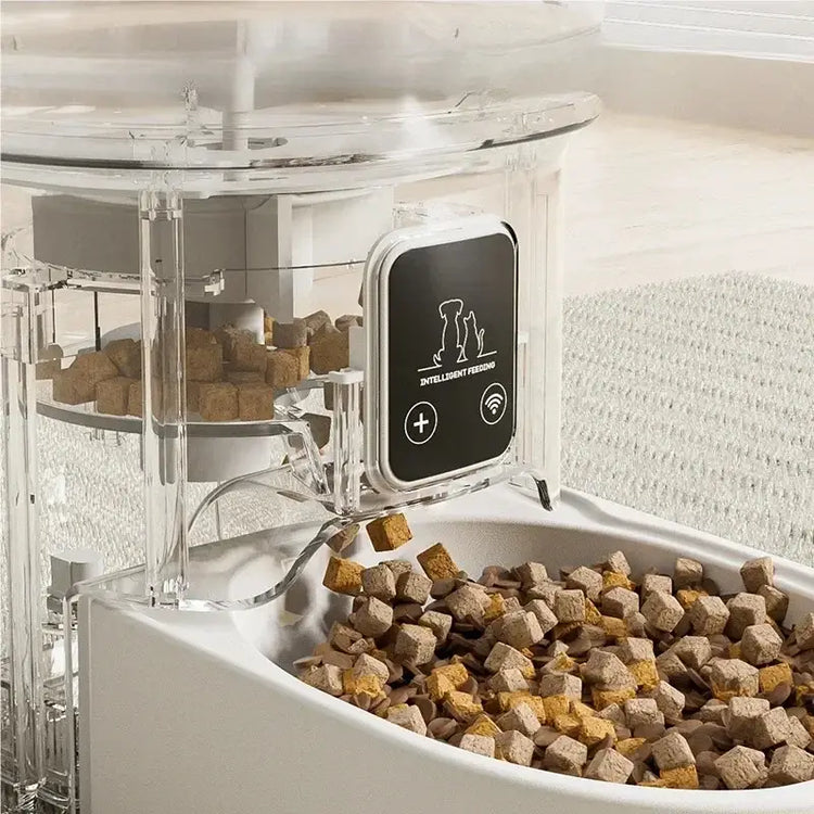 4L Intelligent Pet Feeder WiFi Automatic Food Dispenser Smart Timing Feeding Device With Button Control Pet Feeder
