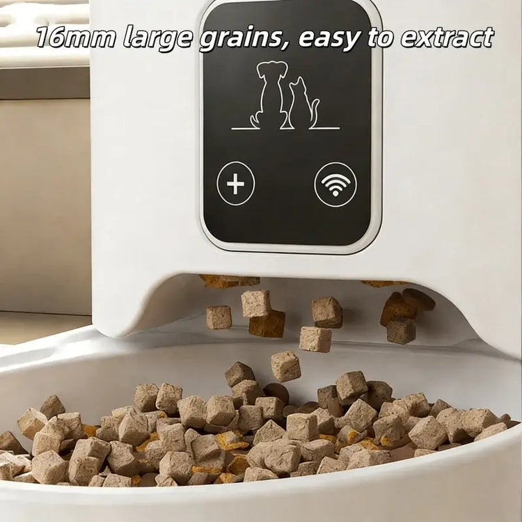 4L Intelligent Pet Feeder WiFi Automatic Food Dispenser Smart Timing Feeding Device With Button Control Pet Feeder