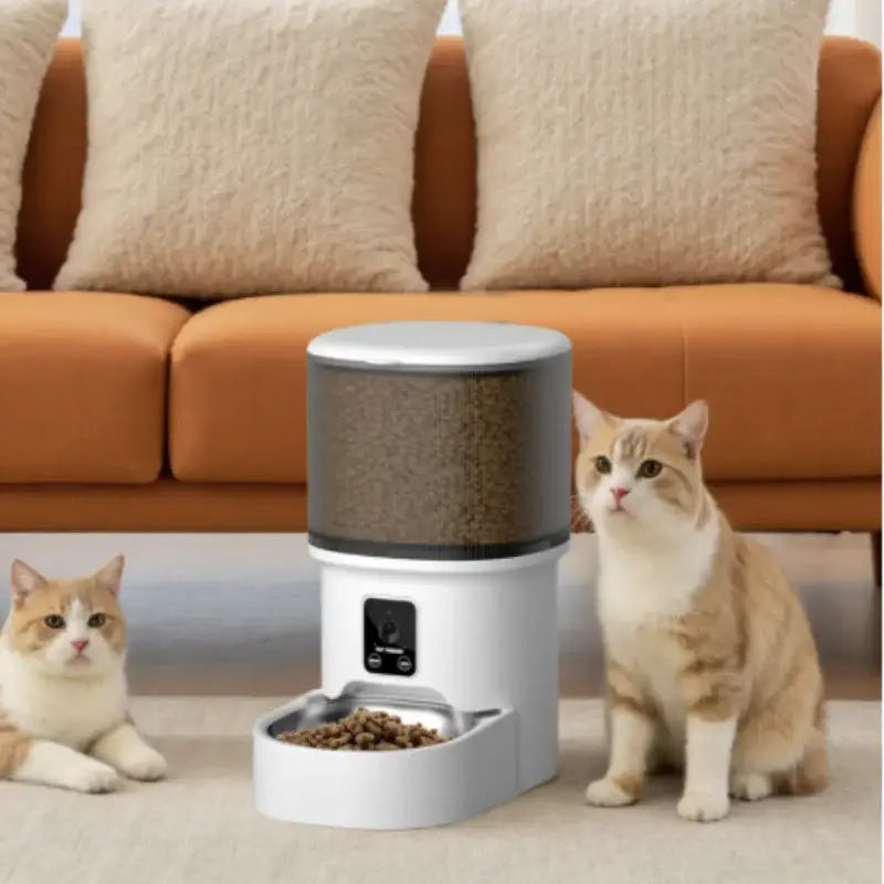4L WiFi Automatic Pet Feeder for Cats And Dogs Intelligent Food Dispenser with Button Control Smart Pet Feeder
