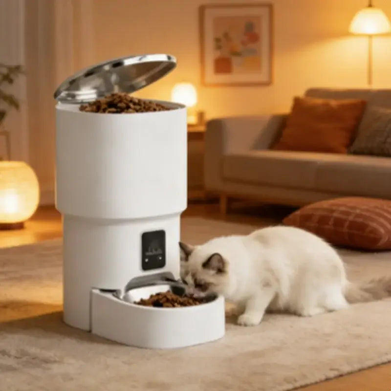 4L WiFi Automatic Pet Feeder for Cats And Dogs Intelligent Food Dispenser with Button Control Smart Pet Feeder