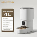 4L WiFi Automatic Pet Feeder for Cats And Dogs Intelligent Food Dispenser with Button Control Smart Pet Feeder - Button