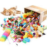 56pcs/28pcs/14pcs Cat Toys Mixed Pack. A Combination of Various Plastic Toys and Plush Toys Suitable for Multiple Cats