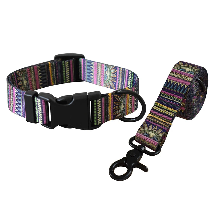 Dog Leash And Collar Set