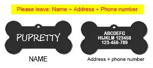 Médaille d'identification personnalisée pour animaux de compagnie