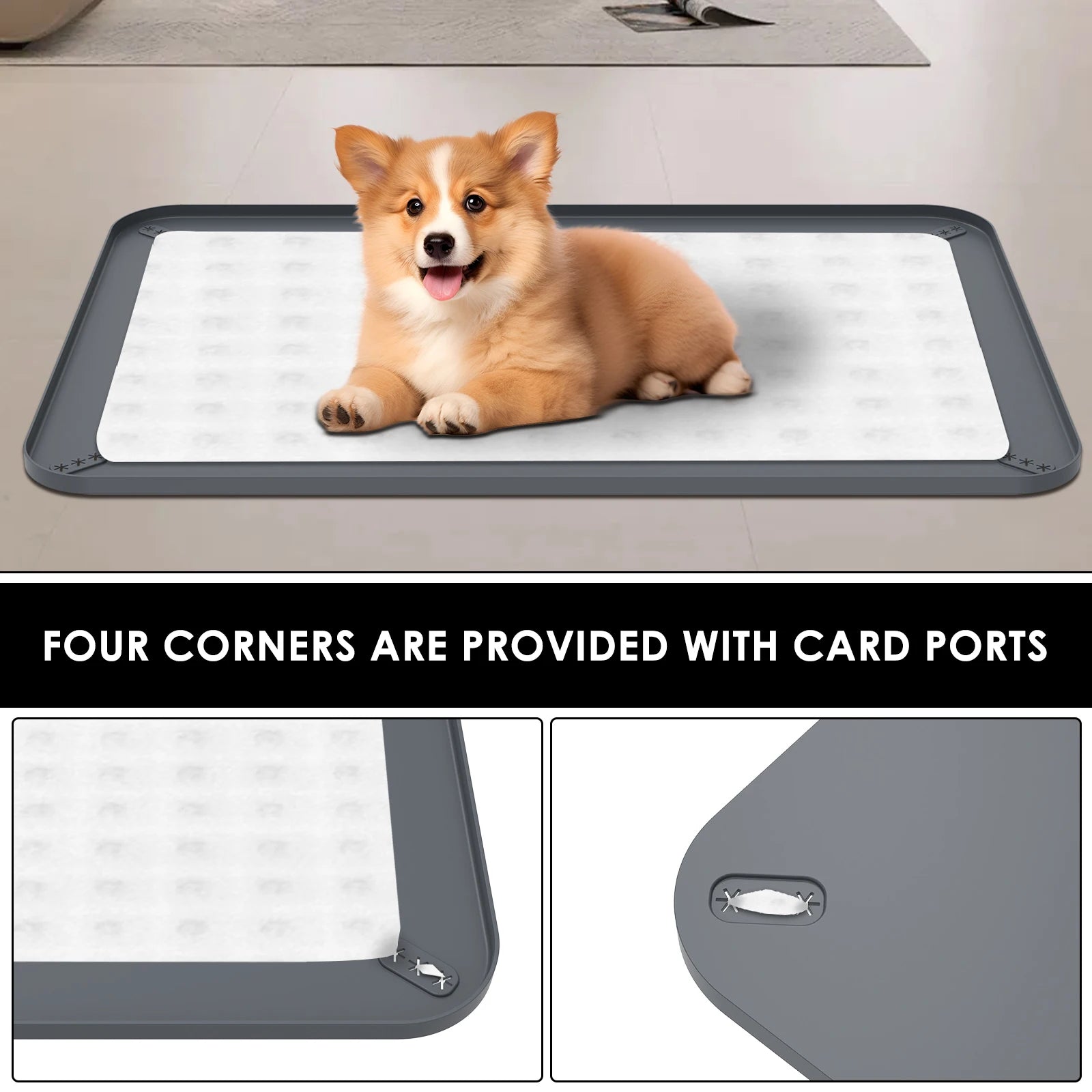 Tapis de toilette en silicone pour chien