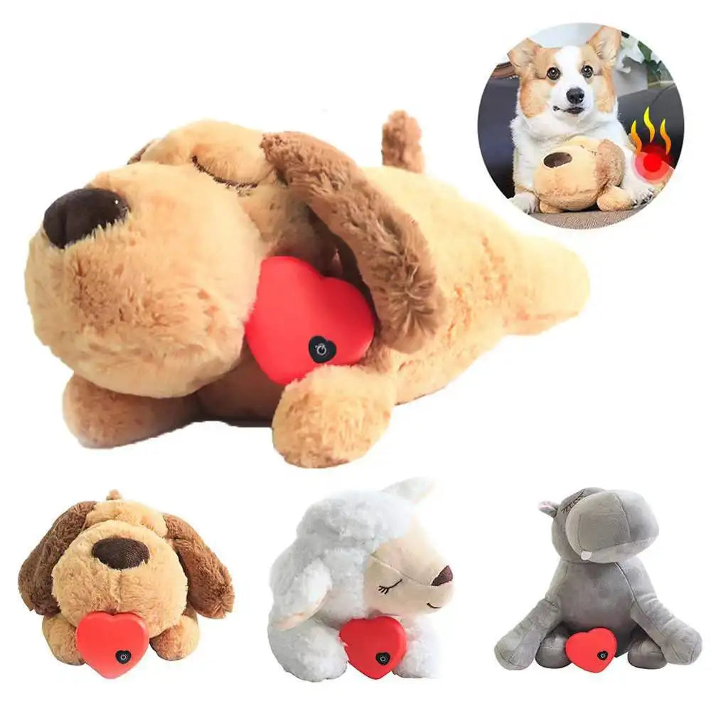 Dog Plush Toy with Heartbeat Simulator