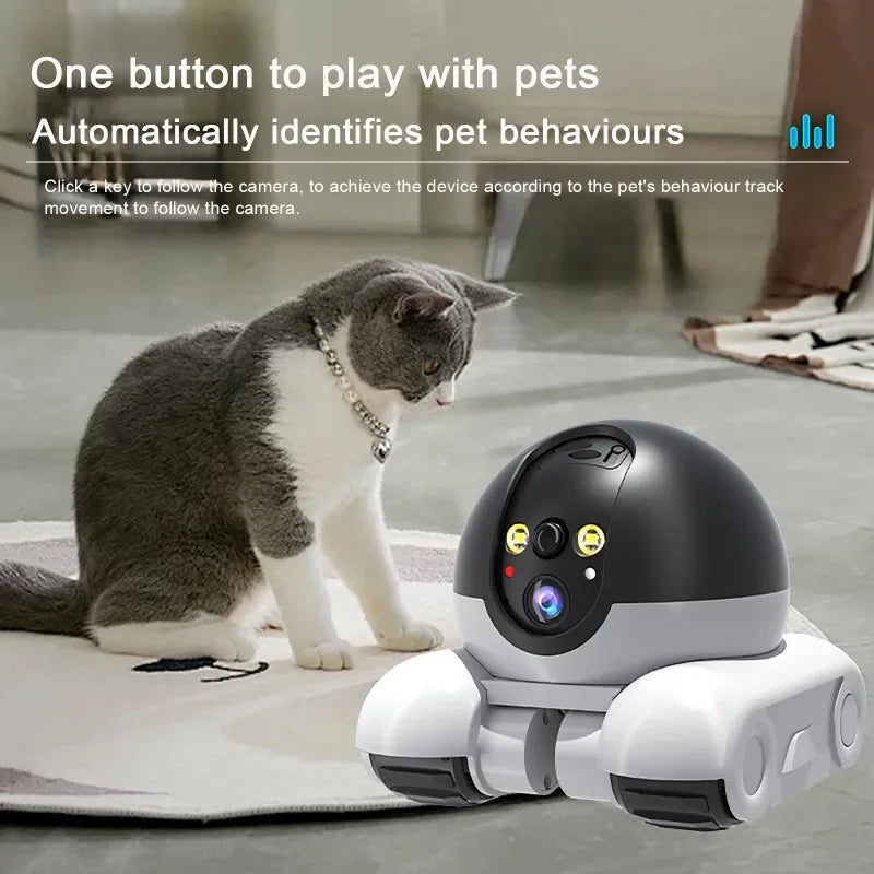 Caméra robot double objectif pour bébés et animaux