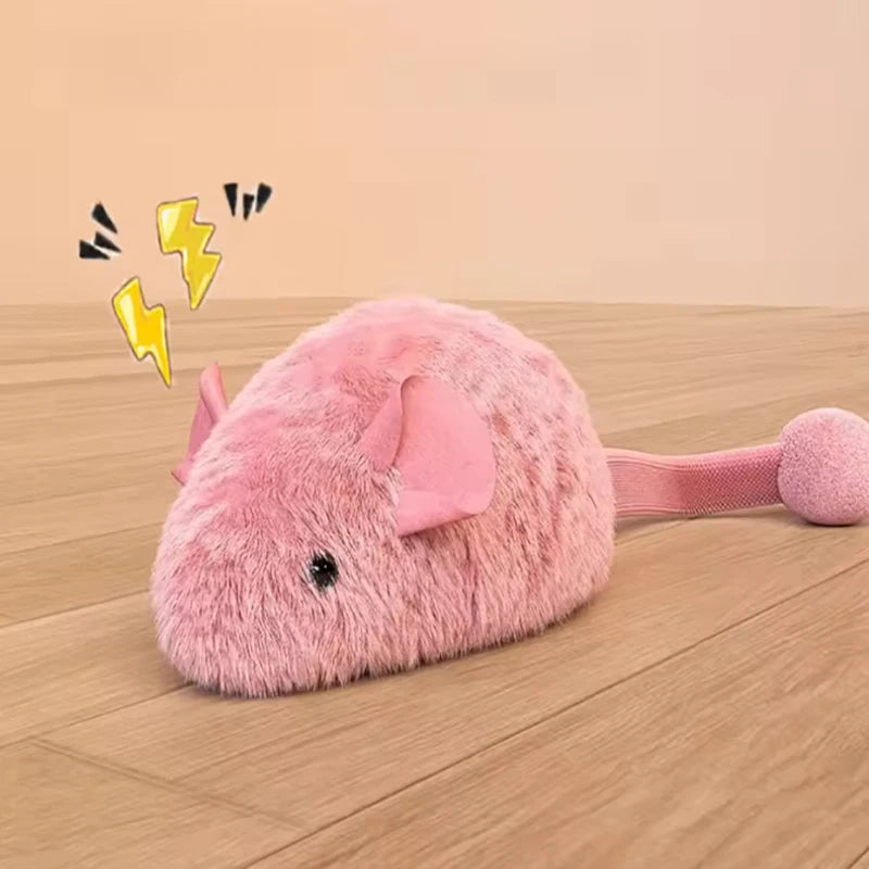Interactive Plush Mouse Cat Toy