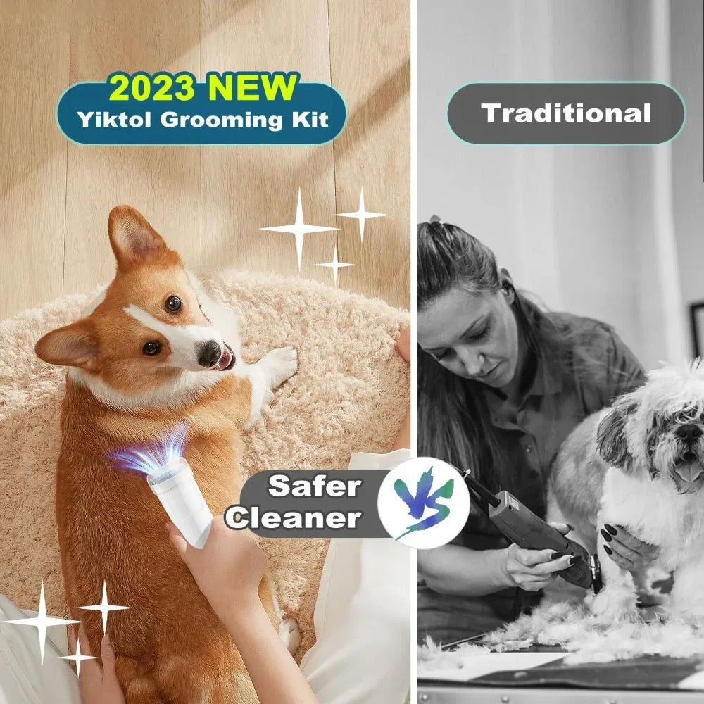 Kit d'aspirateur de toilettage pour chiens 5 en 1