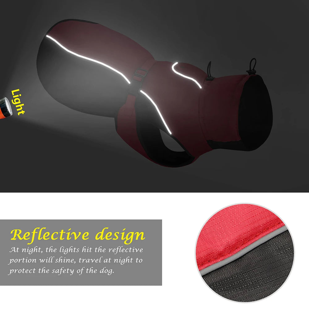 Vêtements imperméables pour grands chiens