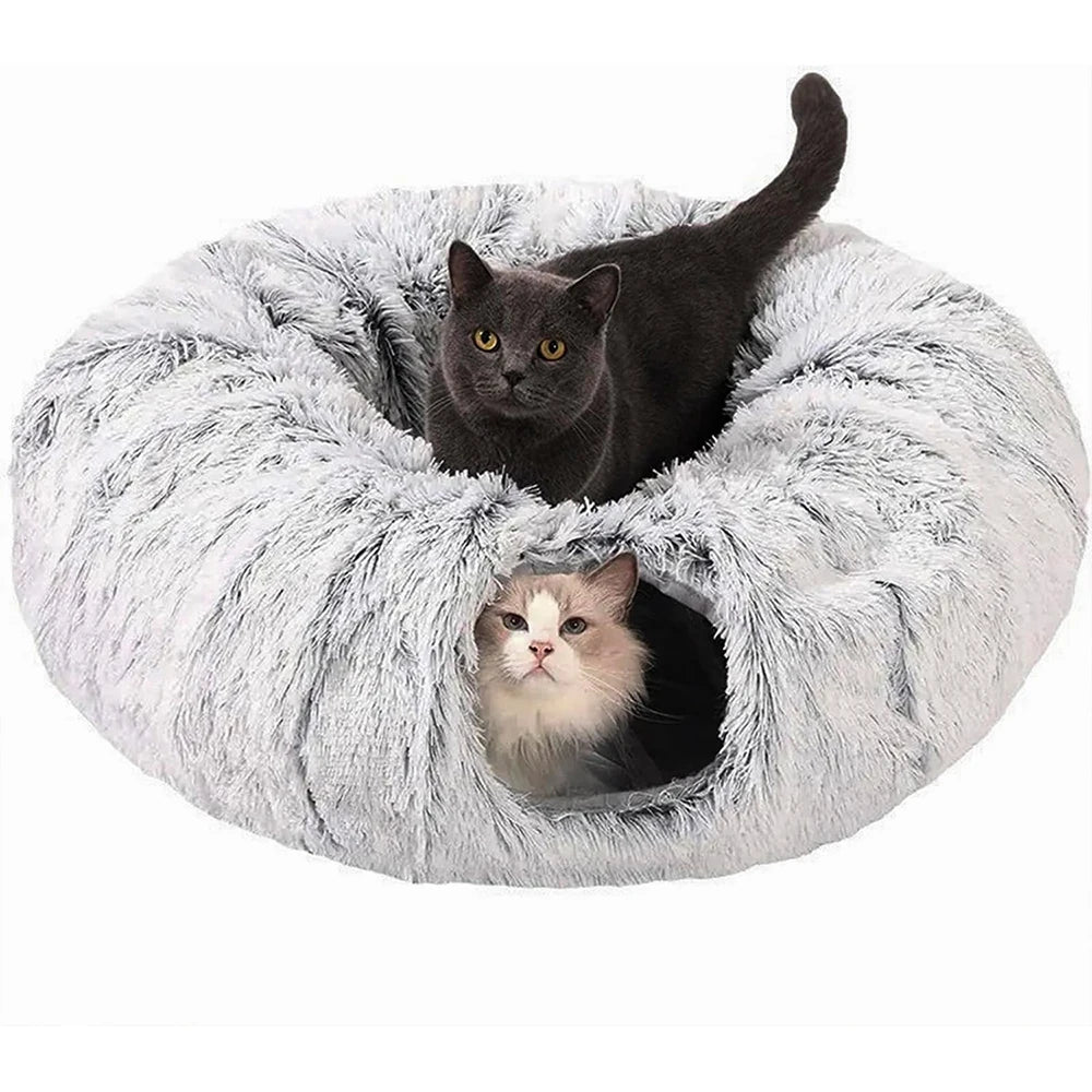 Tunnel Douillet pour Chat | Lit Tunnel Confort – PawFrance