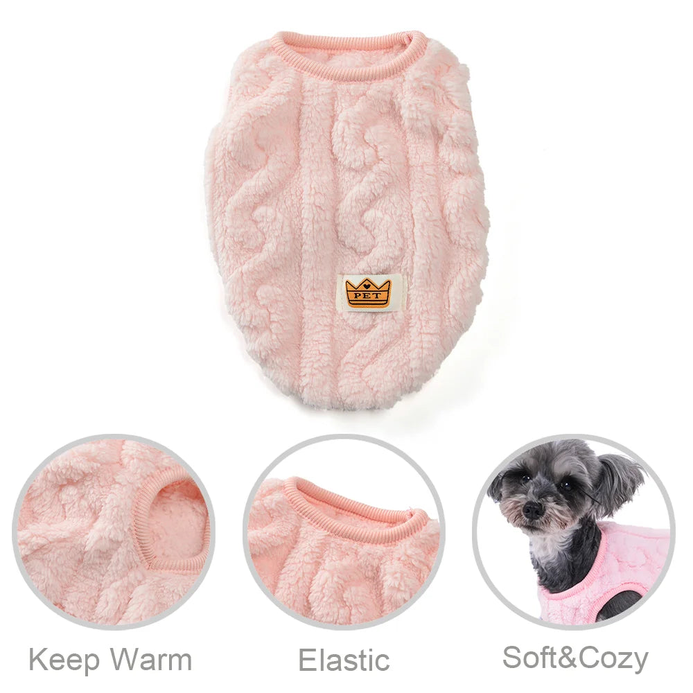 Gilet en polaire douillet pour animaux de compagnie