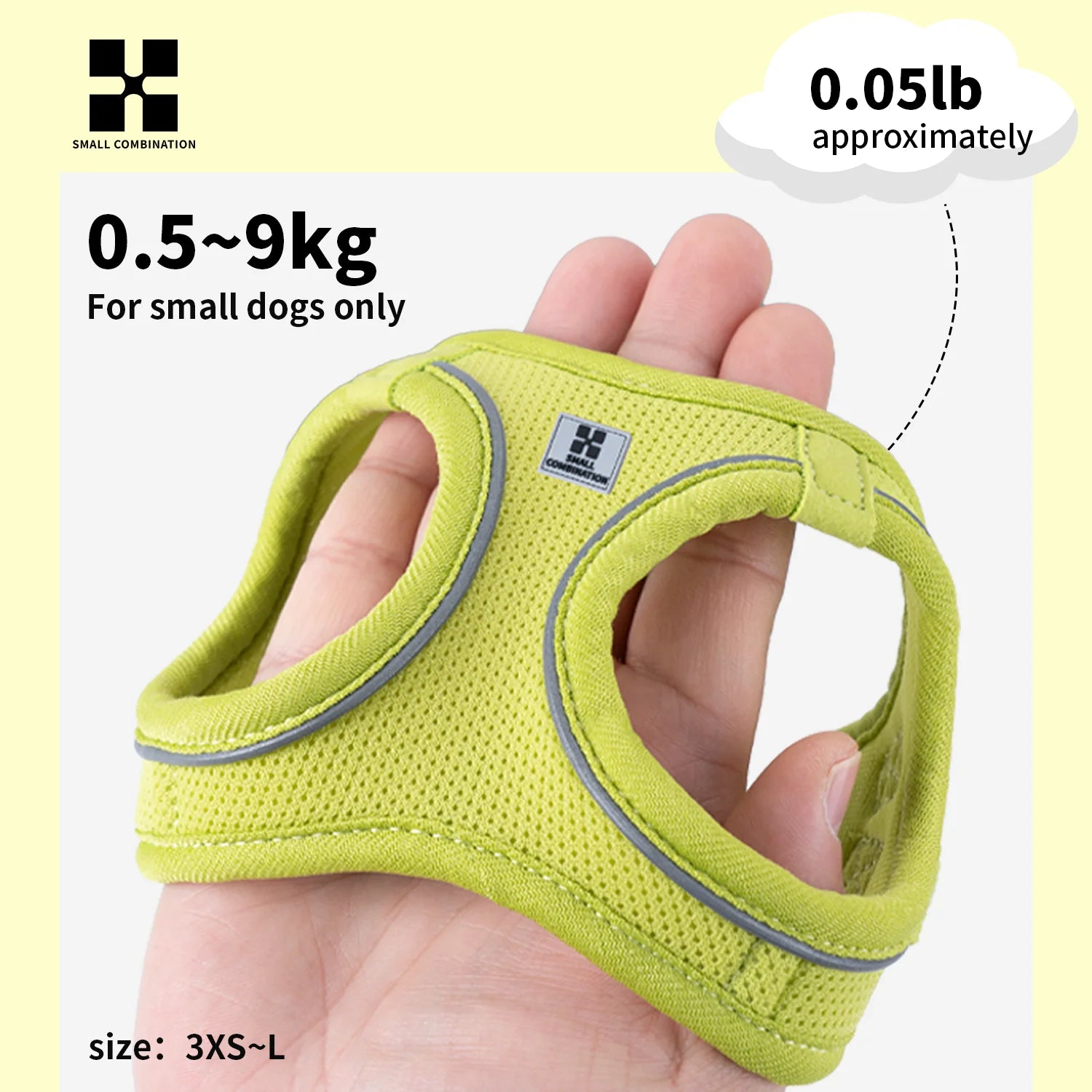 Harnais réfléchissant réglable pour chien