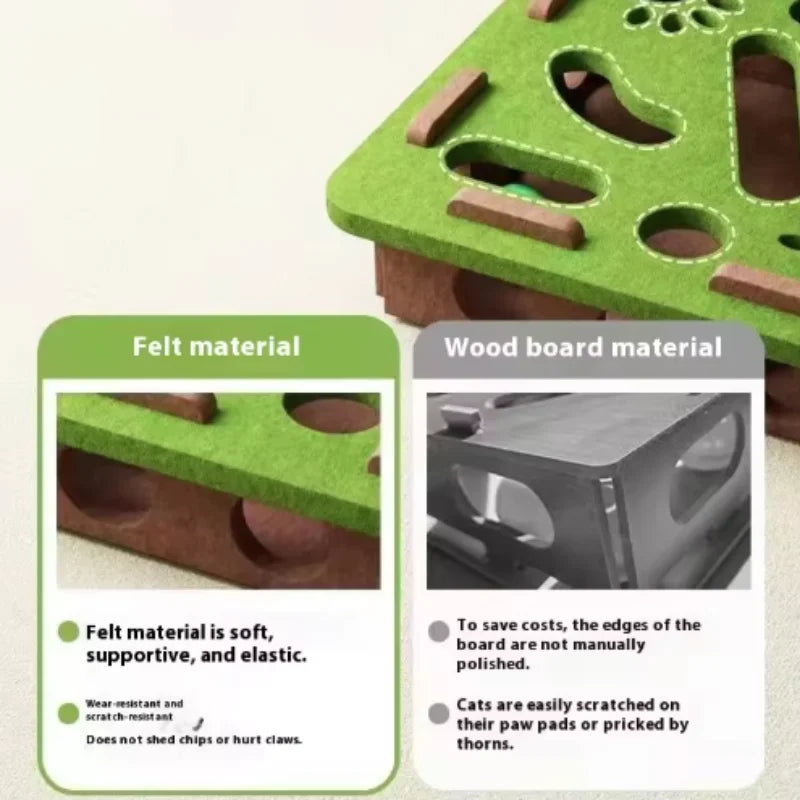 Labyrinthe à trous pour chats