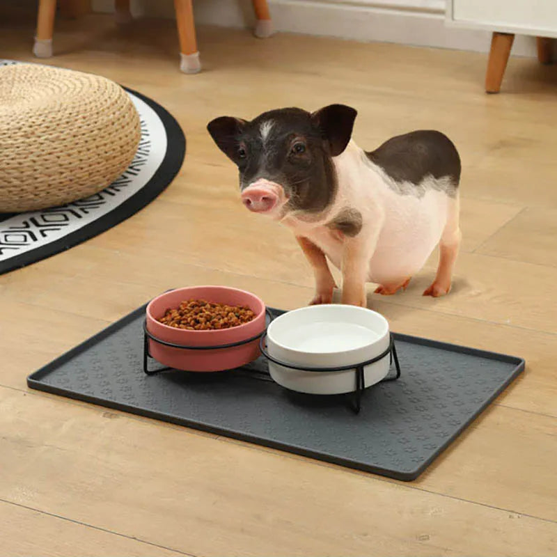 Tapis en silicone pour chien pour boire et manger