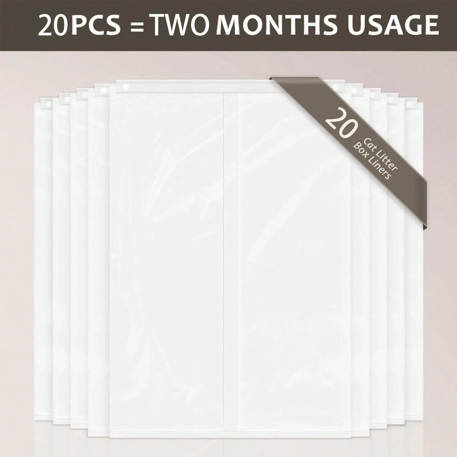60 sacs à litière pour chat