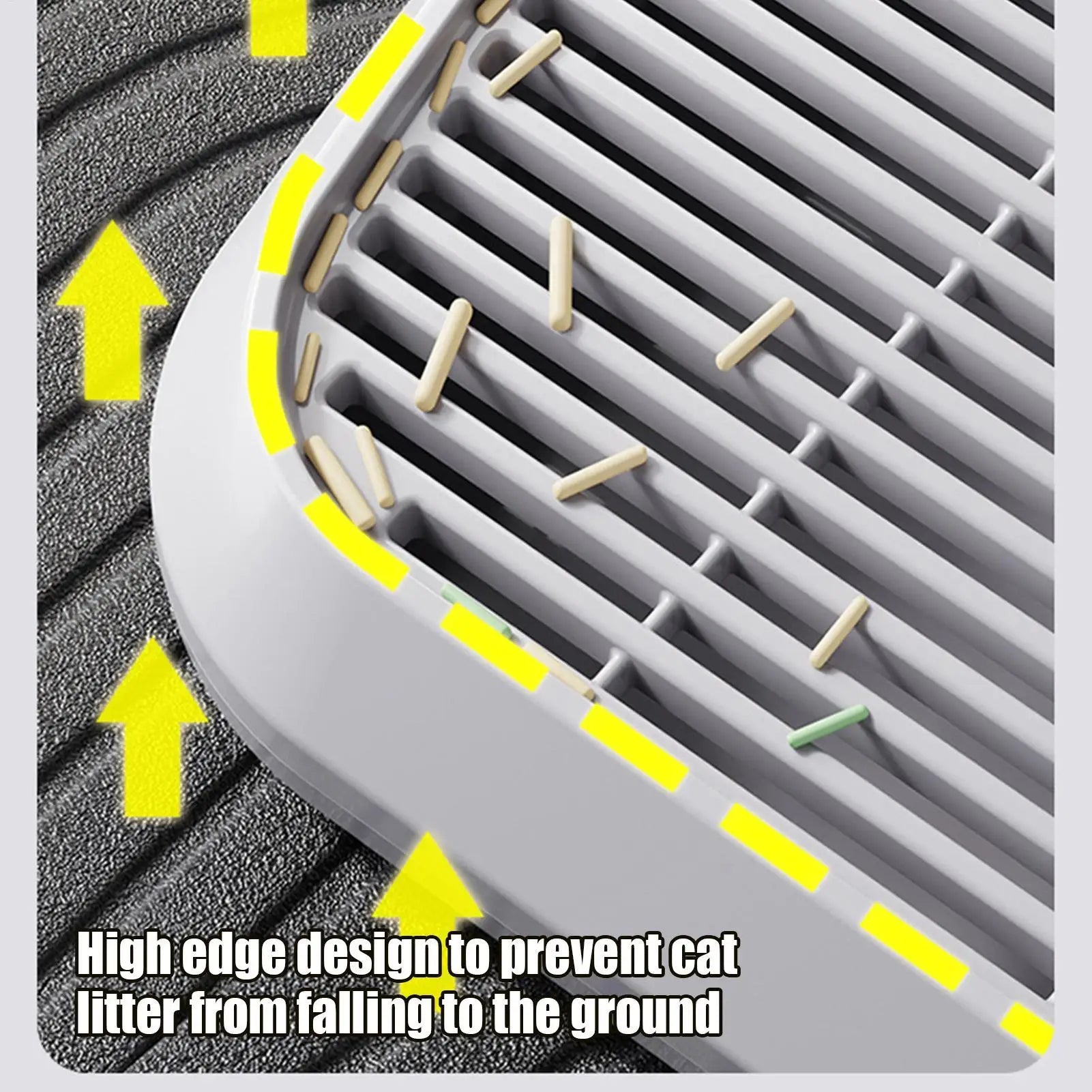 Bac à litière pour chat avec rampe