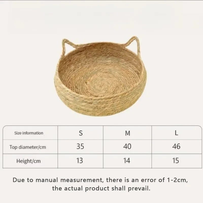 Nid en Rotin Tressé pour Chat