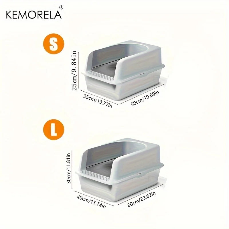 Bac litière inox avec couvercle – propreté & hygiène