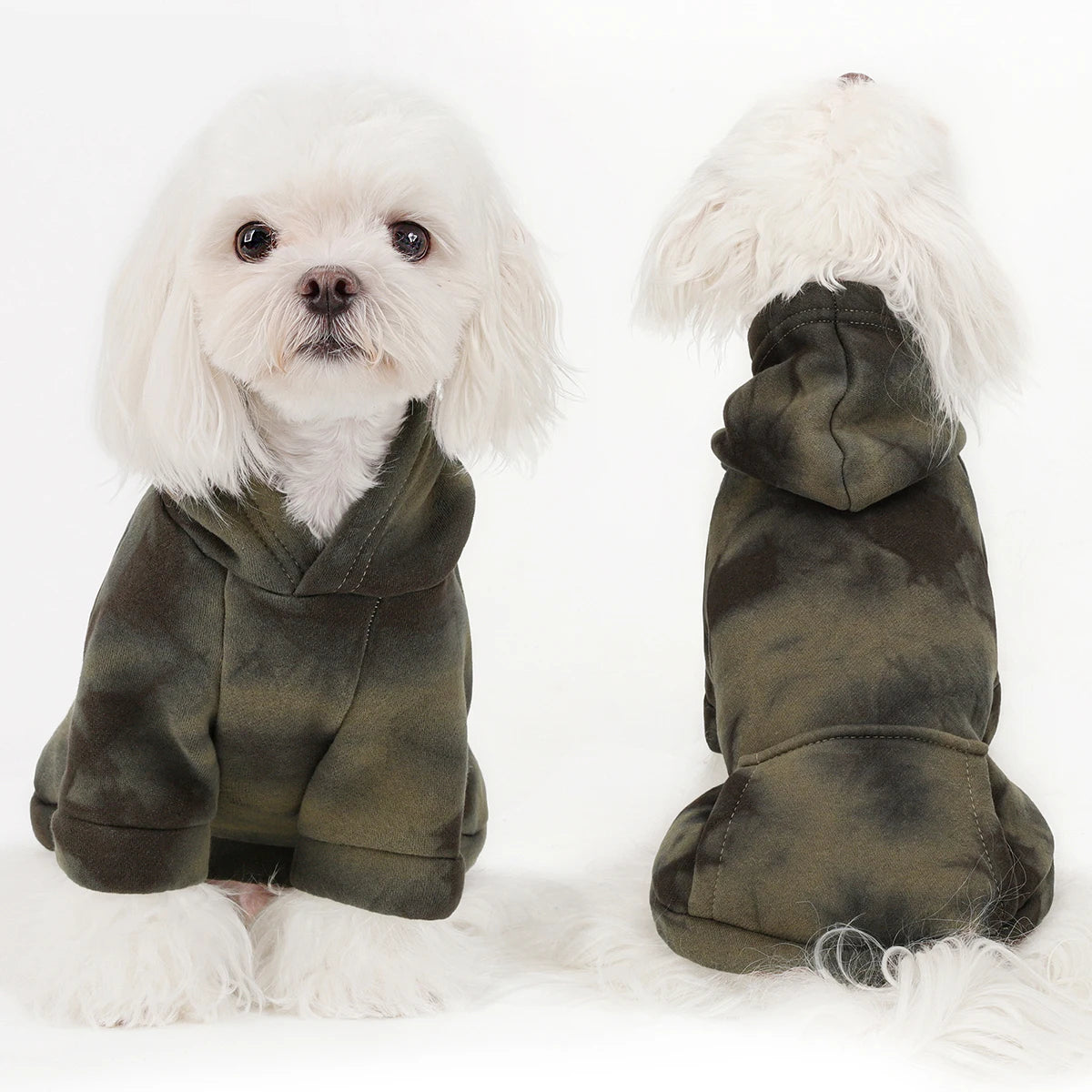 Sweat à capuche pour chien tie-dye aux couleurs vives