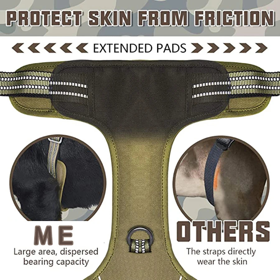 Harnais tactique confortable pour chien