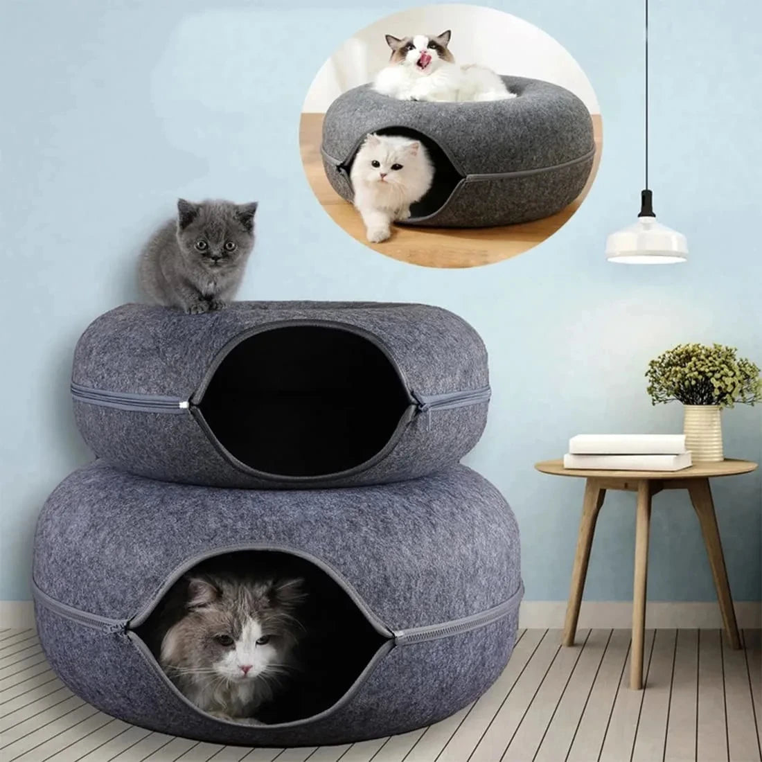 Tunnel pour Chat Douillet | Nid Tunnel Chat PawFrance