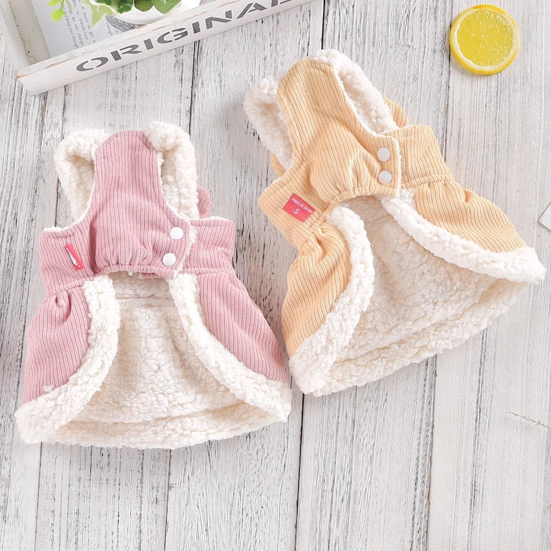 Robes en velours côtelé pour chiens