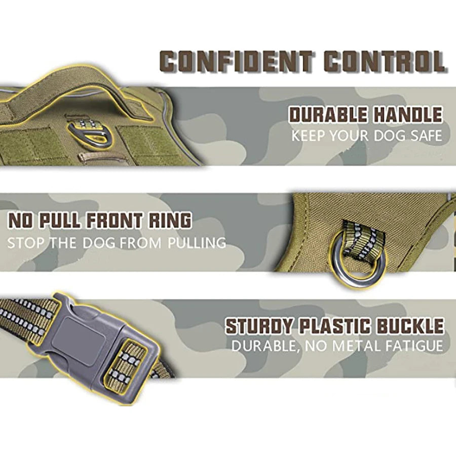 Harnais tactique confortable pour chien