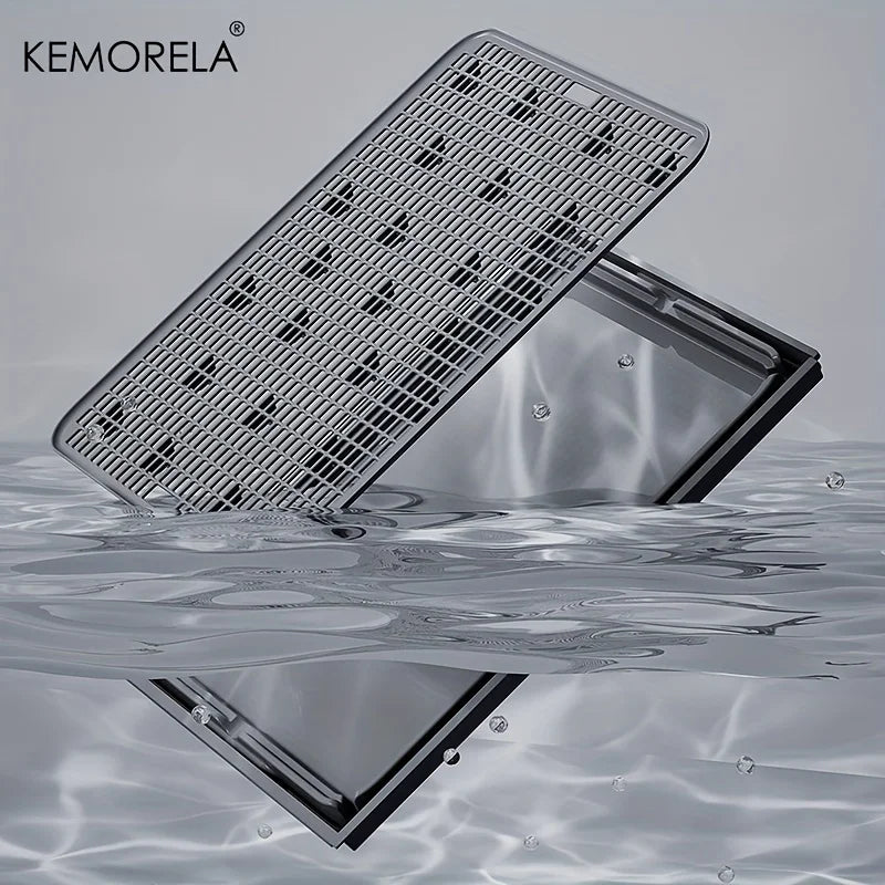 Grand bac à litière pour chat en acier inoxydable