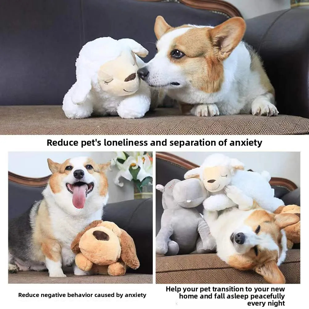 Dog Plush Toy with Heartbeat Simulator