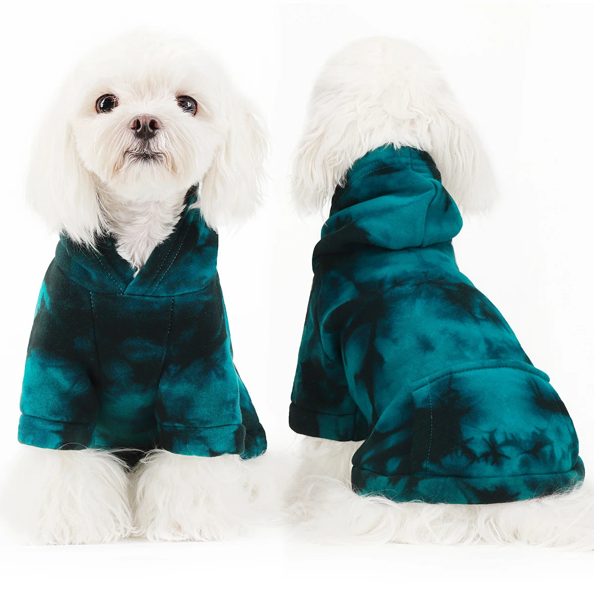 Sweat à capuche pour chien tie-dye aux couleurs vives