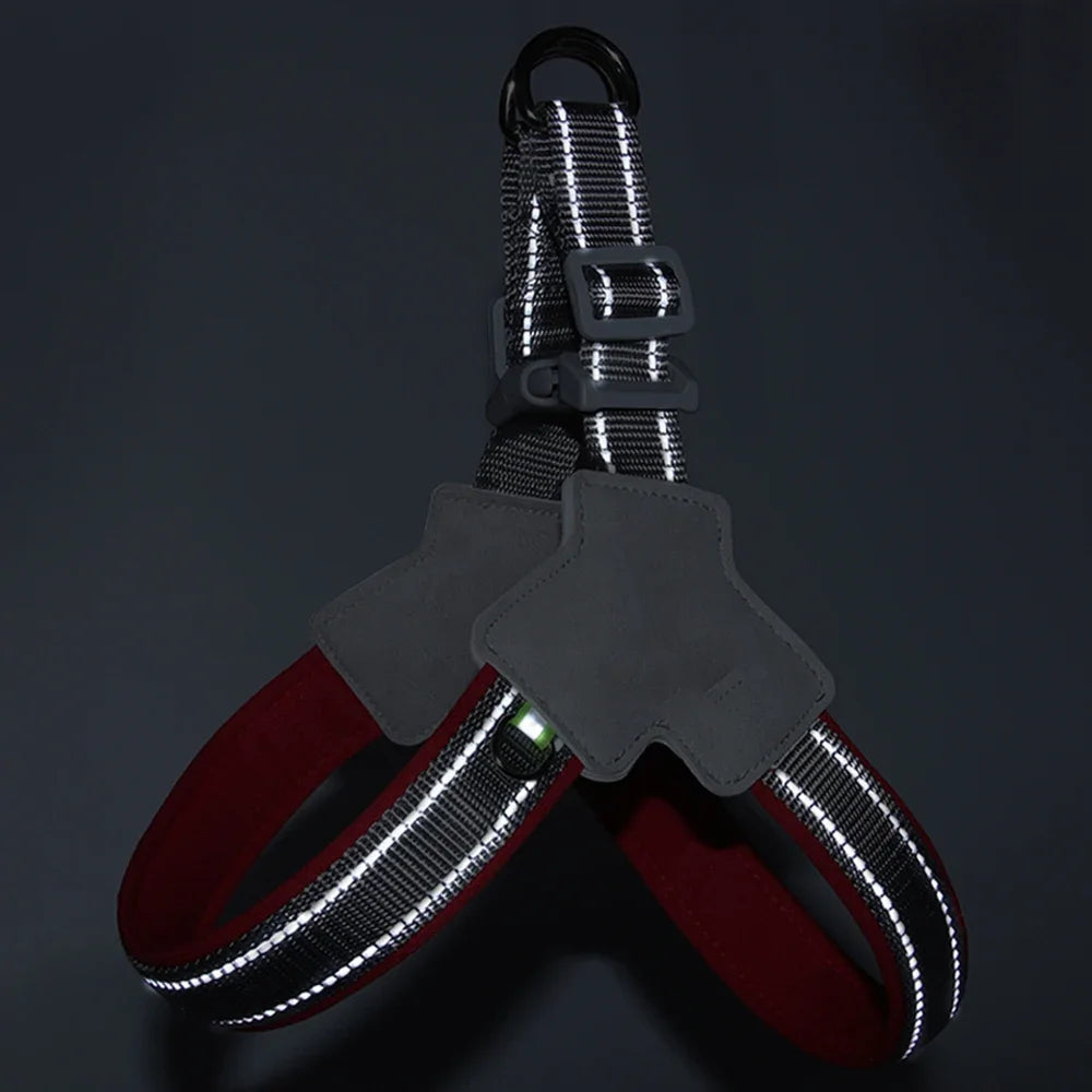 Harnais pour chien réfléchissant et réglable