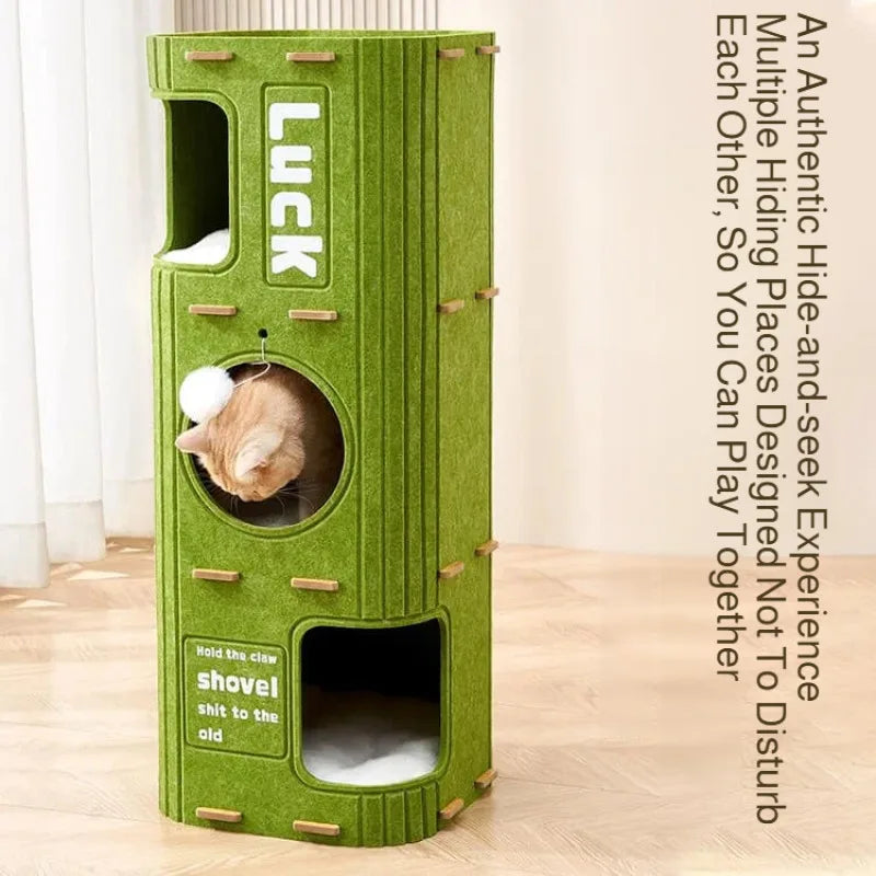 Litière intégrée pour maison pour chat