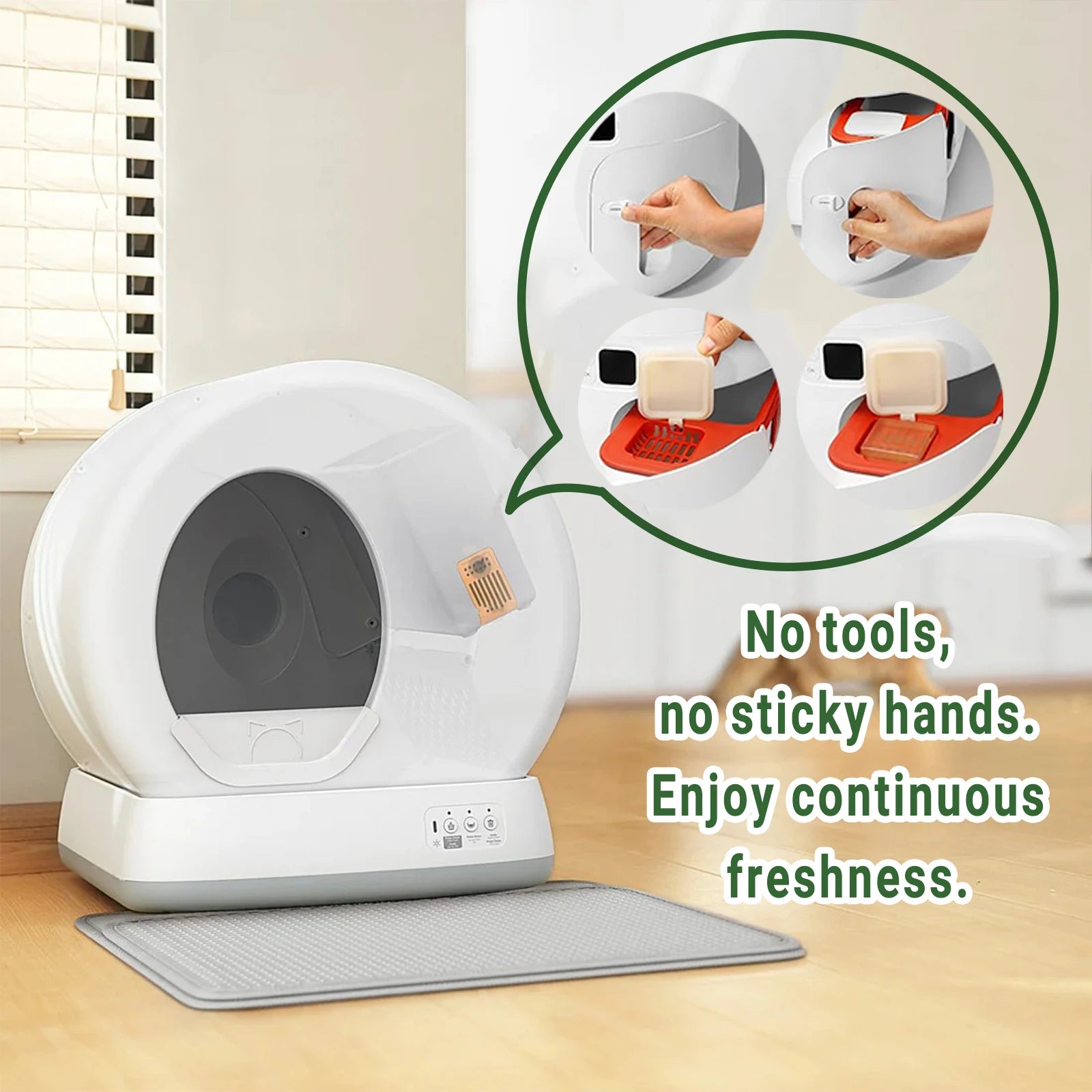 Remplacement du désodorisant pour litière pour chat