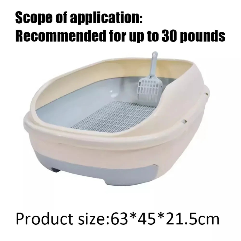 Bac à litière double à tiroir grillagé